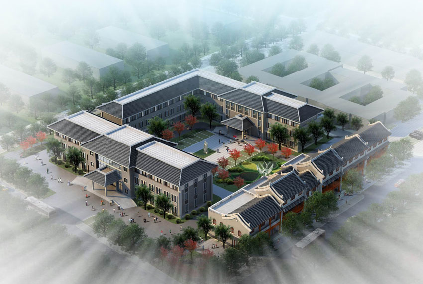 中醫(yī)院門診建筑設計效果與原理分析--[四合茗苑](圖文)